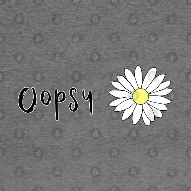 Oopsy daisy yellow and white flower drawing by keeplooping